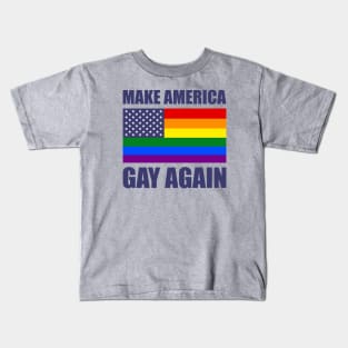 Rainbow LGBTQ American Pride Diversity Flag Kids T-Shirt